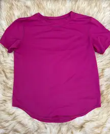 Lululemon High Neck Entrain Tee – Size 4 – Magenta Pink