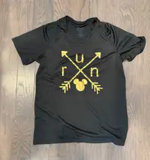 Disney Run‎ T Shirt Augusta Sportswear Ladies V Neck Running Black