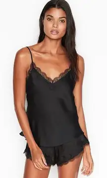 Victoria's Secret Lace Trim Satin Cami Set