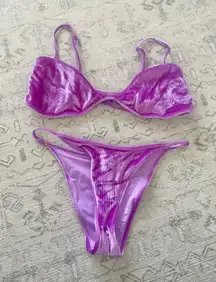 Triangl este velvet bikini set 