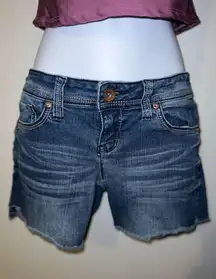 Hydraulic Low Rise Y2K Jean Shorts Rhinestones Back 5/6