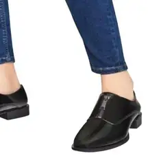 Zara TRF Women's Blucher Black Patent Leather Zip Oxford US 6.5 EUR 37