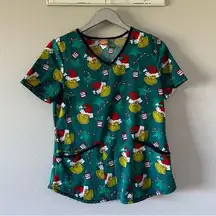 Dr. Seuss The Grinch Who Hash Stretch Scrub Top