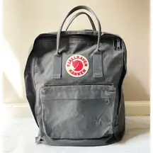 Fjallraven Kanken Grey Wax Classic Backpack Pockets Laptop School