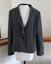 Nordstrom CeCe Polka Dot Blazer with Bow Detail Size14