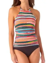 Anne Cole High Neck Tankini Bathing Swim Suit Top