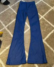 Edikted Luna Faux Leather Flare Jeans size S