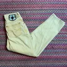 VTG TAN CAMEL BROWN BUTTON FLY RESULTS JEANS