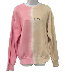 Ariana Grande Sweetener Pink Tan World Tour Thank U Next Crew Sweatshirt size S