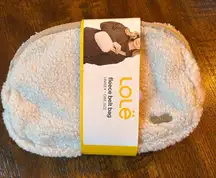 Lole Beige Fleece Belt Bag 7.5” X 5.25 Zip Up Adjustable Strap