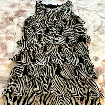 Ark & Co. Y2K animal print silk blend sheath cocktail mini dress, size S boho