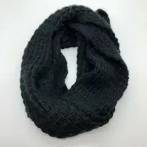 Aeropostale Womens Infinity Scarf Chunky Knit Black 33.5"x8.5"