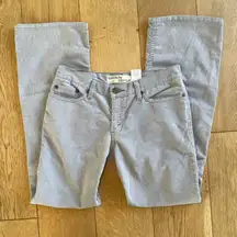 Levis Light Gray Superlow Rise Small Corduroy Bootcut Jeans