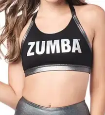 Zumba Sports Bra with Metallic Detailing