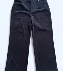 7 For All Mankind black corduroy wideleg pants Size M - 30 inch waist NEW