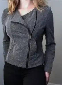 Catherine Malandrino Women's Runway Style Charcoal Gray Side Zip Jacket Size 2XL
