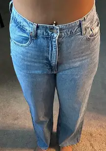 Blue Straight Leg Jeans