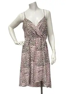 Kardashian Kollection Womens Leopard print High Low Spaghetti Strap size M