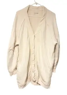 Free People We The Free Size Small Light Pink Gauze Snap Button Cardigan