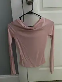 Pink long sleeve cider top