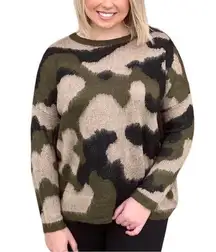 Classic Camo Soft Sweater Oversized One Size by She+ Sky