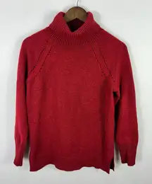 GAP Red Turtleneck Sweater Small Cozy Preppy Minimalist Quiet Luxury Holiday