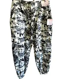 NWT Happily Grey Women's Roblox Camo Cargo Pants Muti-Pockets Black Grey White