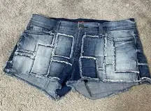 7 for all mankind Denim Patchwork Cut off Shorts Women Size 30