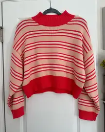 Stripped Mock Neck sweater