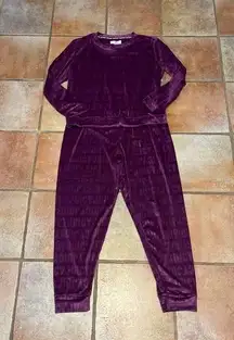 Juicy Couture monogrammed velour tracksuit in purple