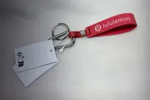 Lululemon Silicone Keychain Wristlet Red Live in the Moment Bag Charm