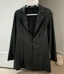 Prettylittlething Faux Leather Blazer