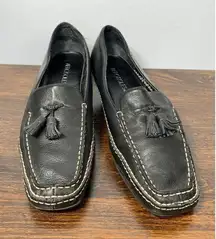 Aerosoles Front Gate Women Kitten Heel Loafers Moccasin Black Leather Shoes 8.5M