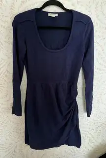 DISCOUNT SHIPPING EUC Boston Proper Knit Long Sleeve Dress -Size 8 - Navy Blue