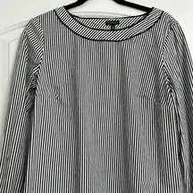 Talbots black/white stripe top