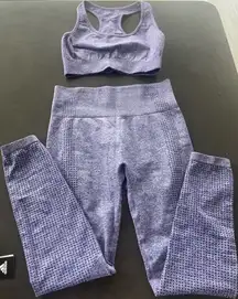 PURPLE YOGA SET: LEGGINGS AND RACER BACK TOP M