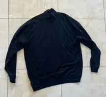 Alo Yoga Black High Neck Turtleneck Longsleeveve Top Sz Small