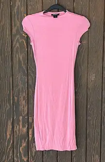 Joe & Elle pink short sleeves body con dress woman’s size xtra small mid length