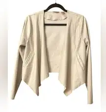 Willow + Root cream color faux alligator leather jacket NWOT
