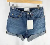 Everlane Organic Cotton The Denim Short Size 25 Vintage Indigo