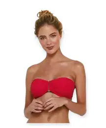 PilyQ ✽ PQ Swim ✽ Flirty Ruffled Bandeau Bikini Top ✽ Hot Fuchsia Pink ✽ Large