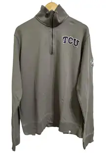 47 Brand TCU Horned Frog Quarter‎ Zip Pullover Shirt High Neck Sweater Size L