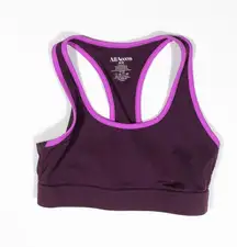 All Access Front Row Racerback Athletic Work Out Yoga Running Sport Bra Mulberry