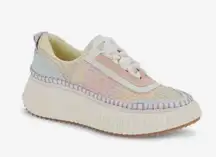 Dolce Vita Dolen Platform Sneakers Pastel Knit Size 8.5 GUC Chunky Sole