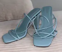Pretty Little Thing Blue Heels