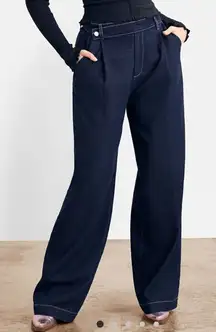 NWT Sam Edelman Circus Low Rise Denim Trouser in Rinse Dark Wash- Size 28