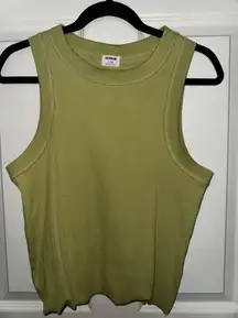 Ribbed Green Tank Top