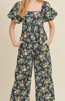 &Merci Floral Print Jumpsuit Summer Spring Modest