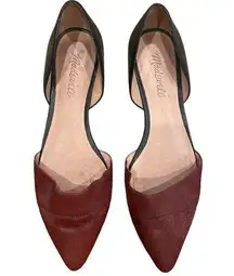 Madewell D'Orsay Red Calf Hair/Black Leather