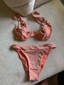 Monday orange sparkle swim suit